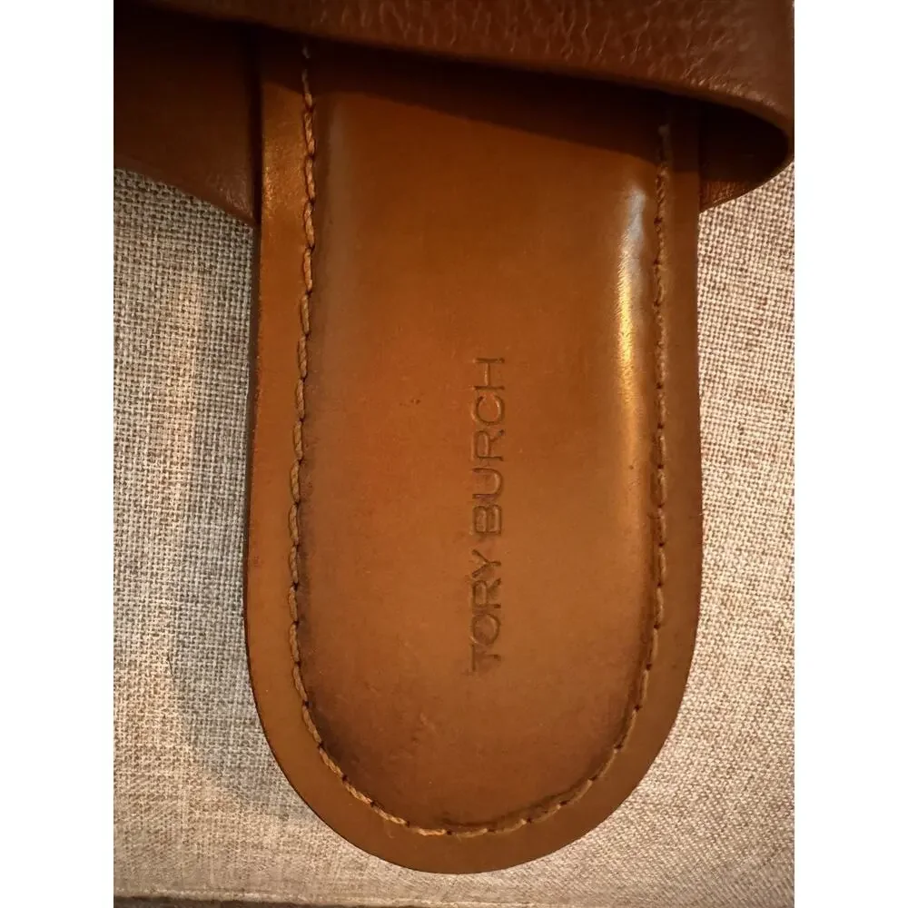 Tory Burch Benton Band Flat Sandal Tan Size 10